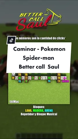 Parte 26 - Timbres en Minecraft #Minecraft #tutorial #noteblock #redstone #music #spiderman #bettercallsaul #pokemon