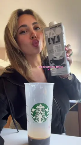I can always count on my oatmilk lattes to save the day 💛 #coffee #coffeeaddict #coffeetiktok #espresso #kitchen #vibes #aesthetic #starbucks #kitchen #viral #fyp #sephoraliplooks #Recipe #musthaves #WorldPrincessWeek #worklife #Home