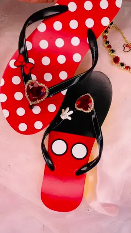 Disney sandals, flip flops havaianas decorated handmade