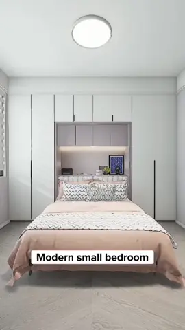 Double the storage with this #spacesaving #bedroomdesign ✅ #designideas #layout #closet #smallroom #cupboard #fyp #wardrobe #cabinet #interiordesign #interiors #desainkamartidur #foryou