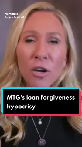@mannyfidel notes that Marjorie Taylor Greene had business loans forgiven through the CARES Act after she said it was unfair to forgive student loans.