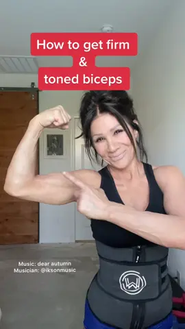 How to get firm & toned biceps! #bicepworkout #bicepworkouts #tonemuscles #womenover40 #womenover55 #fitnesstips 