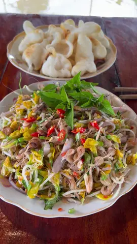 gỏi tép đồng bông điên điển, mọi người đã thử chưa ạ #trangmientay #ancungtiktok