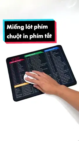 Miếng lót phím chuột in phím tắt văn phòng, đồ họa #lotchuot #office #windows #adobe #word #excel #powerpoint #photoshop #iluustrator #phimtatexcel #phimtat #muataitiktok 