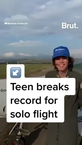 5 months and one day after take off, Mack Rutherford became the youngest person to fly around the world solo. #worldrecord #news #fyp 