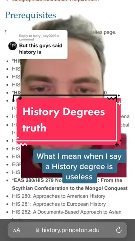#greenscreen Replying to @furry_boy9019 people blindly love history degrees #major #studentloans #degree #college #studentdebt