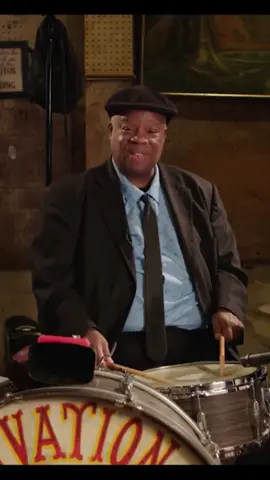 Wishing the beloved drummer Mr. Joe Lastie a very happy birthday today!  Receiving his first drum set at age eight, Joe Lastie was destined to carry on the traditions of his highly musical family, which included his mother, both grandfathers, his aunt Betty, and his uncles Melvin, David, and Walter “Popee.” Born and raised in the Lower Ninth Ward, Joe’s grandfather was a minister and is credited with popularizing the drum set in church music. As a youth, Joe would set up a small drum kit at the foot of his grandparents’ bed and practice on whatever drums were available. “It didn’t matter if it was just a snare drum and cymbal,” he remembered, “I’d always find a way to make it work out.” Thank you for sharing your music, your knowledge, and your joy with us, sir. 🎶 🥳 #joelastie #neworleans #preservationhall #neworleansmusic #pressroll #drumming #drums #jazz #jazztok #jazzdrummer #tradjazz #drummersoftiktok #preshalllessons