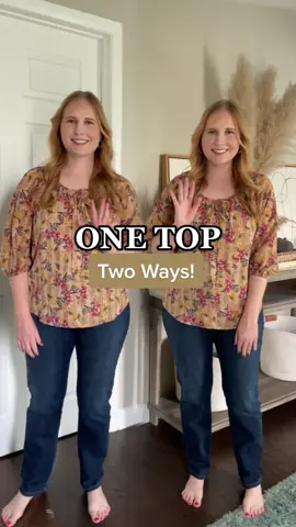 One top from @loft worn two ways! #loftimist #loveloft #loftstyles #fallstylingtips #onetoptwoways
