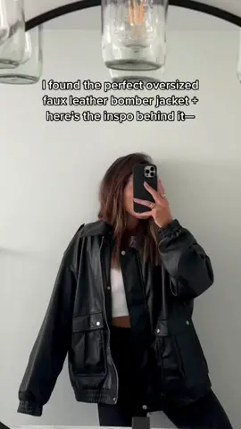 I know, faux leather for fall.. groundbreaking. But this jacket is sooo good + under $100 #styleinspo #fallfashion #fauxleatherjacket #amazonfinds #MessFreeHero #GenshinTeleport #PartyWithVMAs 