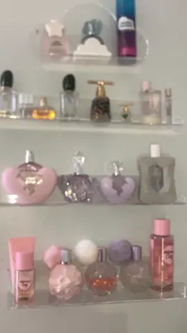 Got the acrylic shelves from 5 below! Along with the cloud shelf!! I loveee it. 🤩💕 #perfume #perfumetiktok #arianagrandeperfume #burberryher #siperfume #arianagrande #cloudperfume #clearshelves #shelves5below #acrylicshelves