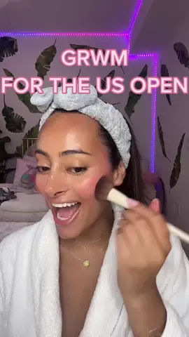 #GRWM for the US OPEN!!!! 🥹🫶🏽💖 this is my current favorite makeup look it’s so easy! 🤩 #easymakeup #easymakeuproutine #grwmmakeup #beginnermakeup 