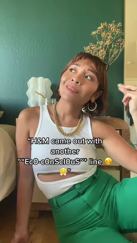 Aaand that’s on greenwashing. 🧚🏼 #hm #greenwashing #sustainablefashion #climatechange #microinfluencer #bipoctiktok #asiantiktok #fashiontiktok 