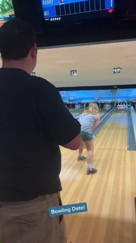 Abbey and David had the best time bowling together with his sister Allison! These two always have so much fun no matter what they’re doing. #hatsbyabbey #everydayautism #lots #bowling #datenight #fyp