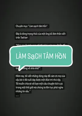 Làm sạch tâm hồn. 