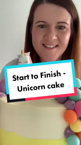 Start to finish of this unicorn cake (8”), I love these colours together. Customer was adding her own rainbow topper. #unicorncake #followalong #cakehelp #caketips #cakestuff #debbiebakes #buttercream #cakedecorator #cakedecorating #rainbow #colourfulcake #fondantwork #watchmecake #learncake #unicorntok 