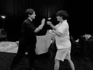 We got the taekook sparring video 😭 #jungkook #taehyung #btsarmy