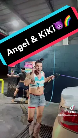 MEee & Ki Ki at the Car Wash 🧼 🚗 😈🌈💕💕😂😂 @derek solis #fyp #foryou