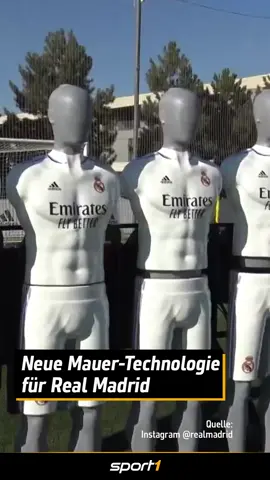 Geiles Ding! Uns fehlt da aber klar der Mann, der noch hinter der Mauer liegt 😂 #sport1 #sport1news #real #realmadrid #mauer