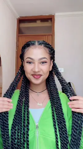 Hair done at @emi_beauty_bar 💚⚡️ #twist #hairstyletips #viral #foryou #tsiongech #fyp #ethiopia 