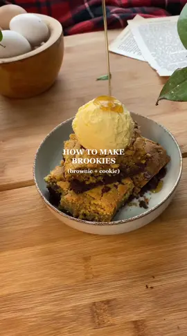 how to make brookies (brownie + cookies) it takes less than 10 minutes to prepare🥲🤎 #brookies 