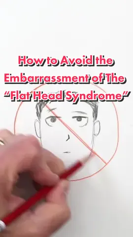 How to avoid the embarrassment of the “flat head syndrome”. #drawing #draw #artist #art #LearnOnTikTok #animation #share #cartoon #tutorial 