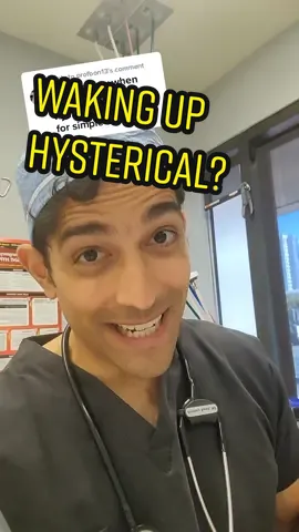 Replying to @profbon13 How hysterical can you wake up? 👇 #anesthesia #surgery #hysterical #emotional 