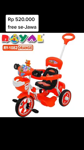 Ready SEPEDA RODA TIGA ROYAL TIPE 1082- ADA MUSIK - ADA PENGAMAN DEPAN DAN SANDARAN TANGAN- ADA SETIR DORONGAN- ADA TATAKAN KAKI- TEMPAT DUDUK DAN BAN BESARTERSEDIA WARNA PINK, BIRU, MERAH, ORANGEPRODUK INDONESIA BER SNIHarga 👉 520 f se-Jawa
