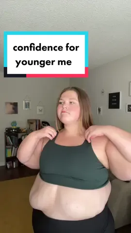 The #bodyconfidence I have now honors the younger me who could have never dreamed of being comfortable out of the house in crop tops and sports bras