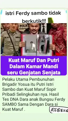 Hukum Jgn Salah Bertidak .Ingat Putri Pelaku Utama Dan Kuat Maruf Sopir Pribadi Selingkuhan nya .wajib Hukuman Mati. Kok Belum di Penjara Putri Duyung nya. 