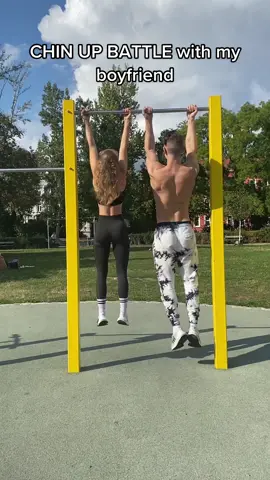 I really thought I could beat him 🤣 @Michael ❤️ #gymcouple #fitcouple #couplechallenge #couplegoals #fypシ #foryou #trending #foryoupage #viral #fitnesscouple #FitTok #GymTok #gymrat #gymfreak #chinups #challenge #battle