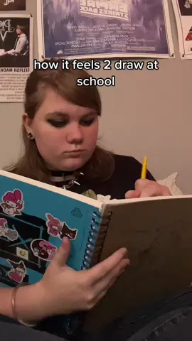 i just dont bring my sketchbook 2 school since its like huge and i have personal shit in there