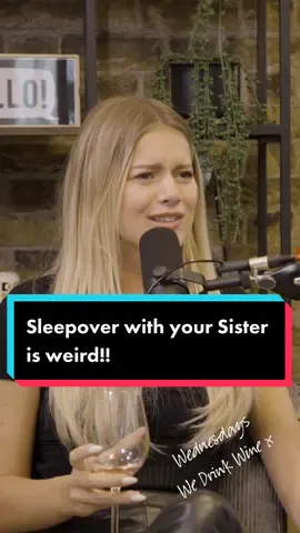 Sleepovers with your Sister is weird….. New episode with @Tasha Amber Ghouri is out now #wednesdayswedrinkwine #sophieandmelissa