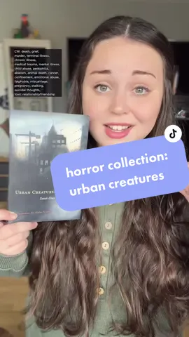 ill be sitting with this one - definitely recommend for a spooky season tbr! #BookTok #bookrecommendations #bookreview #horrorbooktok #horrorbookrecs #urbancreatures #sarahgray #mercuriapress #chinmusicpress  horror book review of urban creatures by sarah gray