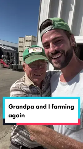 He used us grandkids as cheap slave labour growing up! Never thought we would farm together again. #grandpa #farming #potatotok #potatotiktok #farmtok #grandson 