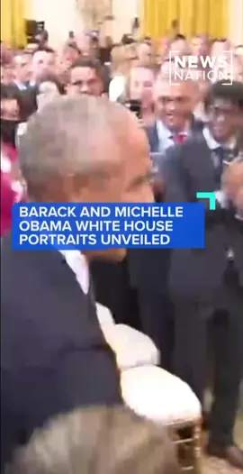 Former President Barack Obama and former first lady Michelle Obama were honored Wednesday at the unveiling of their official White House portraits. More: https://trib.al/fWtbDoo