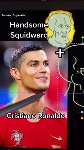 #cristianoronaldo + handsome squidward #procreate #cr7 #art #fyp