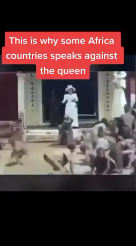Video of Queen Elizabeth feeding Africans like birds by throwing food on the ground for them outrages netizens #fyupage #trending #tiktok #africa #colonialism #queenelizabeth #british
