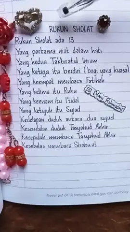 RUKUN SHOLAT #rukunsolat #handwriting #tulisantangan #tulisan #agamaislam #laguanakislami #laguanak #sholat5waktu #sholat