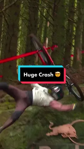 Huge crash from Josh yesterday at Hardline #mtb #extremesports #mountainbike #viraltiktok