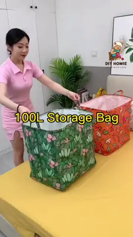 100L storage bag，waterproof😆🏠#storage #homeorganization #storagebag #storagehacks #laundrybasket #laundrytok #clothesorganization #organization #householdproducts #diyhomie 