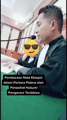 Pembacaan Nota Ekaepsi dalam perkara Pidana oleh Penasihat Hukum Terdakwa #Advokat #Pengacara #pengacaramuda #pengacaramilenial #pengacaraaceh #Lawyer #penasihathukum #konsultanhukum #praktisihukum #acehhlawyerclub #Peradi #officiumnobile 