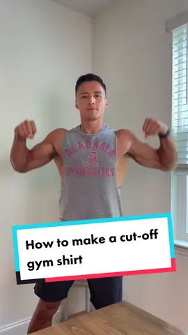 How to make the perfect cut-off shirt for the gym! #cutoffshirt 
