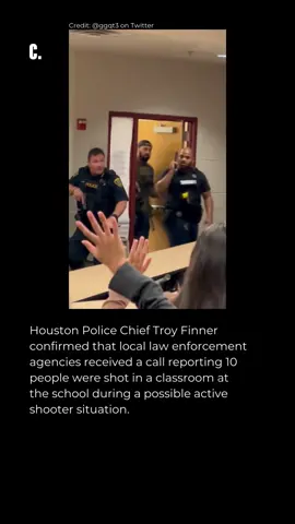 Video shows cops searching Houston high school after reports of active shooter. #houston #houstontx #houstontexas #htx #hounews #heightshighschool