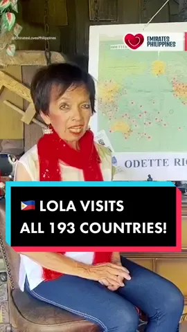 This lola from Philippines has visited ALL 193 countries! #philippinestravel #solotravel #worldtraveler #philippines🇵🇭  #fyp #foryoupage #budgettraveltips 