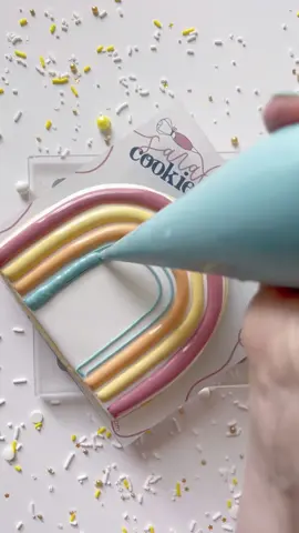 These rainbows are literally baked full of love ❤️ #ChewTheVibes #cookiedecorating #cookiedecoratingvideos #rainbow 