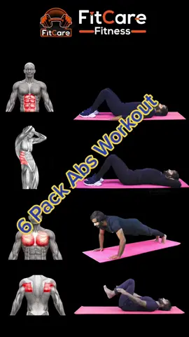 Core Workout for Men to get Six Pack ABS and Strong Back Muscles #foryoupage #workout #6pack. Subscribe Fitcare Fitness at YouTube