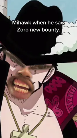 Heard the sound and knew I had to do something with it. #onepiece #mihawk #zoro #anime #manga #otaku #fyp 