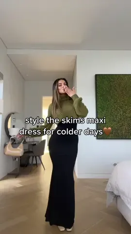 style my skims maxi dress with me!!! #fyp #OOTD #TikTokFashion #fashiontiktok #outfitinspo #pinterestoutfit #letsgetdressed #winterlooks #outfitideas