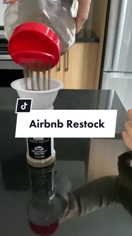 Some restocks at the Airbnb #asmr #restock #refill #asmrsounds #organizedhome #restockwithme 