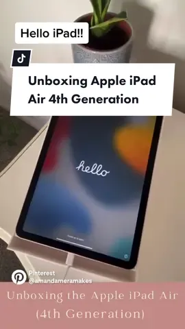 Unboxing the @apple iPad Air (4th Generation). Love it! Great for drawing and creating fun patterns for embroidery & stitching. 😊 #appleipad #applepencil #ipadair #unboxingvideo #embroiderytips 